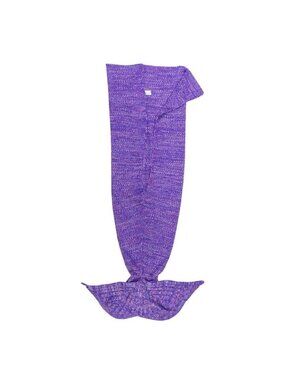 Hughapy Crochet Purple Mermaid Tail Throw Blanket Wrap Adults or Kids 72 x 35"